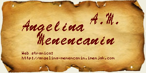 Angelina Menenćanin vizit kartica